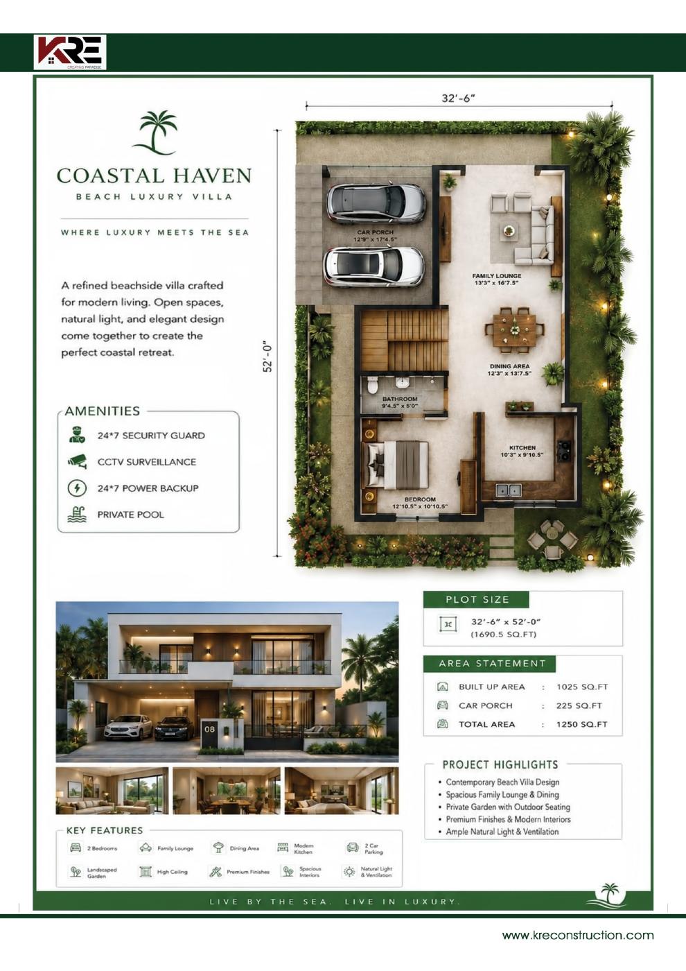 Coastal villa plan
